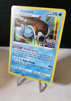 Pokemon TCG Blastoise Holo 017/078 Pokemon GO Stamped Near Mint - Image 1