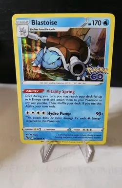 Pokemon TCG Blastoise Holo 017/078 Pokemon GO Stamped Near Mint - Image 2