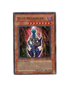 VERY RARE 2003 Yu-Gi-Oh! DARK NECROFEAR ULTRA HOLO 1st Edition LON-065 SEE PLAY - Image 1