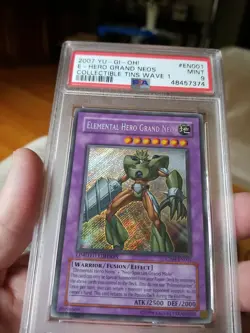 Yugioh Elemental Hero Grand Neos CT04 EN001 Limited Edition Tins PSA 9 MINT!!! - Image 1