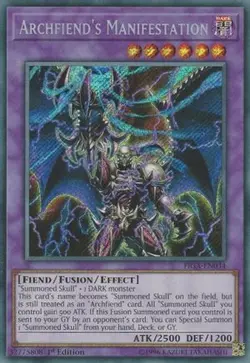 Yugioh - Archfiend's Manifestation (Secret Rare) (1st Edition) - FIGA-EN034 (P) - Image 1