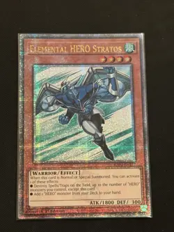 Yu-Gi-Oh! Elemental Hero Stratos RA03-EN177 Quarter Century Secret Rare NM - Image 2