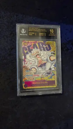 One Piece Monkey D Luffy OP05-119 Alt Art BGS 10 Black Label POP 25 English - Image 1