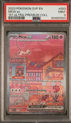 2023 POKEMON SVP EN-SV BLACK STAR PROMO #053 MEW EX 151 ULTRA-PREMIUM COLL-PSA 9 - Image 1