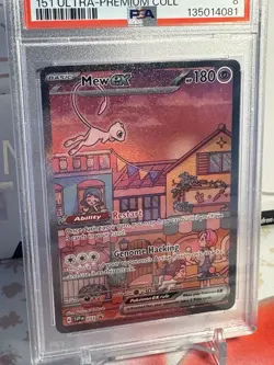 2023 POKEMON SVP EN-SV BLACK STAR PROMO 151 ULTRA-PREMIUM COLL #053 MEW EX PSA 8 - Image 4