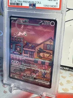 2023 POKEMON SVP EN-SV BLACK STAR PROMO 151 ULTRA-PREMIUM COLL #053 MEW EX PSA 8 - Image 5