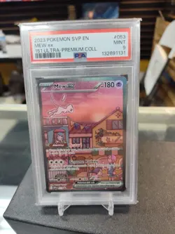 MEW EX 151 ULTRA-PREMIUM COLL POKEMON SVP EN-SV BLACK STAR PROMO 2023 053 PSA 9 - Image 1