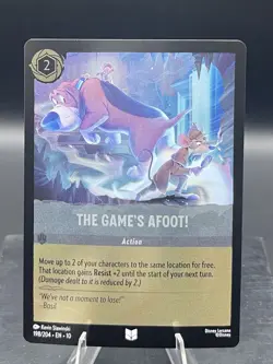 Disney Lorcana-Whispers in the Well-The Game's Afoot!-#198-Cold Foil Holo-NM - Image 4