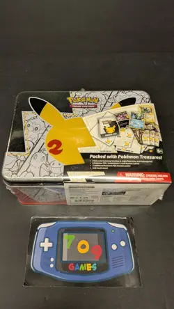 Pokemon 25th Anniversary Celebrations Treasure Chest Lunchbox Tin Factory SEALED - Image 1