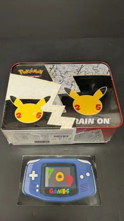 Pokemon 25th Anniversary Celebrations Treasure Chest Lunchbox Tin Factory SEALED - Image 2