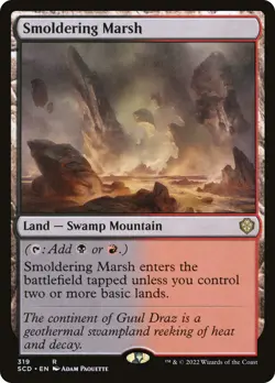 MTG Smoldering Marsh [Starter Commander Decks] Near Mint Magic - Image 1