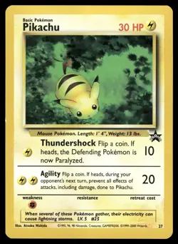 Pikachu 27 Wizards Black Star Promos Promo Non-Holo Pokemon LP - Image 1