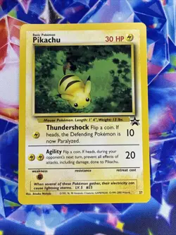 Pikachu 27 Black Star Promo WOTC Vintage 2000 POKEMON - Image 1