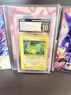 Pokemon TCG Pikachu CGC 10 Black Star Promo 27 Regular 2000 English - Image 1