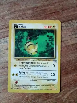Pokemon Card, 1999-2000, Pikachu, 27, Black Promo Star - Image 1