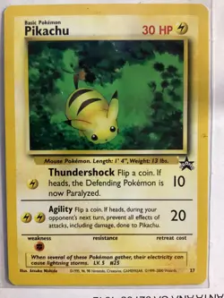 2000 Pokemon TCG Pikachu #27 Wizards Black Star Promo NmMt !!! - Image 1
