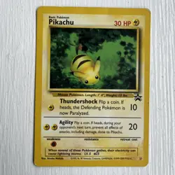 Pokemon Card, 1999-2000, Pikachu, 27, Black Promo Star. - Image 1