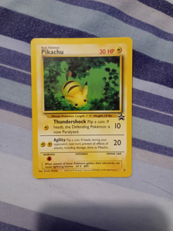 Pokemon Card, 1999-2000, Pikachu, 27, Black Promo Star. - Image 1