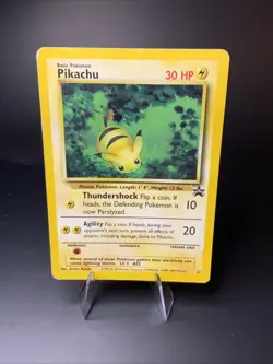 Pikachu #27 Black Star Promo Pokemon TCG Vintage Pokemon Card Creased MP-HP - Image 1