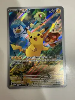 Pokemon TCG Pikachu Full Art Halo Black Star Promo Card # 27 | Mint Condition - Image 1