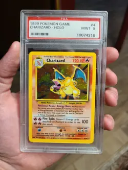 Pokemon TCG Charizard Base Set Holo Unlimited Rare Card 4/102 PSA 9 Mint - Image 1