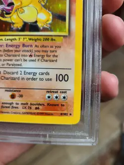 Pokemon TCG Charizard Base Set Holo Unlimited Rare Card 4/102 PSA 9 Mint - Image 2