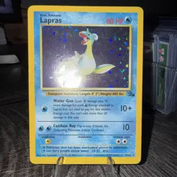 Pokemon Card - Lapras 10/62 Fossil Set WOTC Holo Rare Vintage LP - Image 1