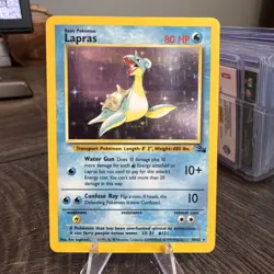 Pokemon Card - Lapras 10/62 Fossil Set WOTC Holo Rare Vintage LP - Image 5