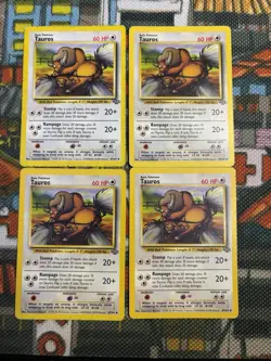 TAUROS - 47/64 - Jungle - WOTC Pokemon Card - (x4) - Uncommon - Set Of 4 💎🔥 - Image 1