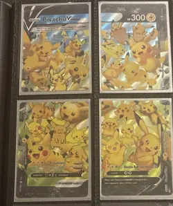 Pokemon Pikachu V-UNION Promo Holo Card Lot 4 Cards English 2021 - Image 1