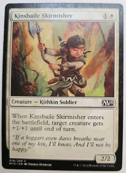 MTG Magic The Gathering Card Kinsbaile Skirmisher Creature Kithkin Soldier M15 - Image 1