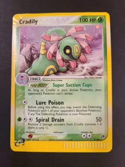 Pokemon Cradily 3/100 Holo DMG – EX Sandstorm – 2003 Pokemon Card - Image 1