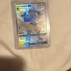 Pokemon Lucario GX SV64/SV94 Hidden Fates Shiny Vault Holo Rare Card English - Image 3