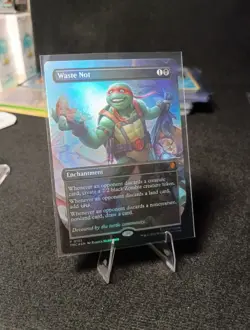 Waste Not Magic the Gathering Teenage Mutant Ninja Turtles Foil Promo Card #0132 - Image 1