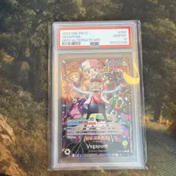 One Piece Card Game TCG Vegapunk OP07-097 Alt Art Leader PSA 10 - Image 1