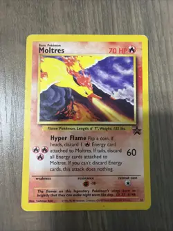 Moltres #21 “Pokemon The Movie 2000” Rare Black Star Promo Pokemon Card - Image 1