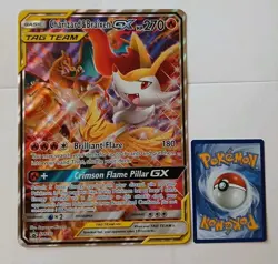 Jumbo Card CHARIZARD & BRAIXEN GX SM230 TAG TEAM GX Full Art Promo Holo 🔥 NM - Image 1