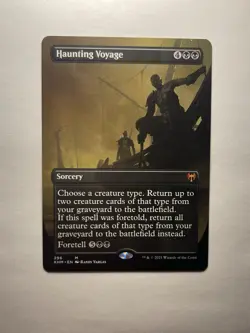 MTG Haunting Voyage KHM #296 Borderless NM - Kaldheim Magic the Gathering - Image 1