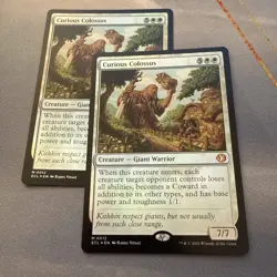 2x Curious Colossus FOIL 0012 Lorwyn Eclipsed ECL MTG Mythic Unplayed Mint M/NM - Image 2