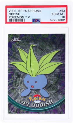2000 Pokemon Chrome Oddish Pokemon Tv #43 PSA 10 - Image 1