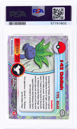 2000 Pokemon Chrome Oddish Pokemon Tv #43 PSA 10 - Image 2