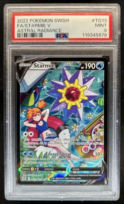 2022 Pokemon SWSH Astral Radiance Starmie V Trainer Gallery #TG13/TG30 PSA 9 - Image 1