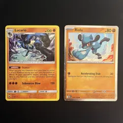 Pokemon Lucario - 71/147 - LP & Riolu (Cosmos Holo) - 76/132 - NM - Image 3