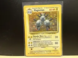 Pokemon TCG Magneton Base Set Holo Rare Card 9/102 - Image 1