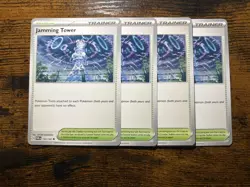 4x Jamming Tower 153/167 x4 - Twilight Masquerade - Pokemon TCG - Playset - Image 1