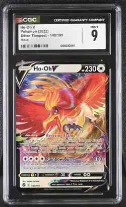 Ho-Oh V *CGC 9* Holo *Silver Tempest* #140 *2022* Pokemon - Image 1