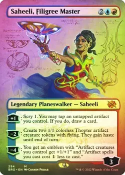 Saheeli, Filigree Master (Borderless) The Brothers' War Foil MTG Magic - Image 1