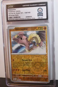CGC WORLD RECORD 1 of 1 2023 POKEMON HITMONLEE EN-151 REV HOLO #106 MASTER BALL - Image 4