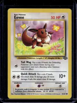 1999 Pokemon Jungle Eevee #51/64 - Image 1