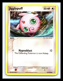 💥 Jigglypuff 53/100 EX Crystal Guardians Common Pokemon Card 2006 - Non Holo - Image 1